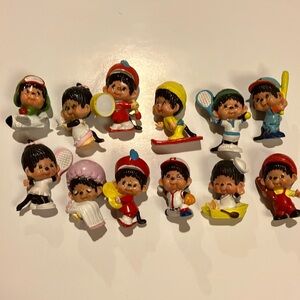 Vintage 1979 Monchichi figures.